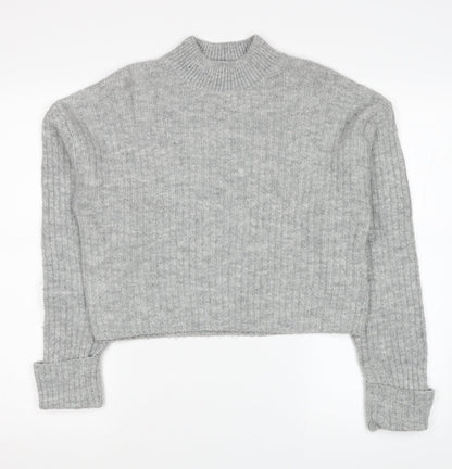 New Look Girls Grey Roll Neck Acrylic Pullover Jumper Size 14-15 Years Pullover