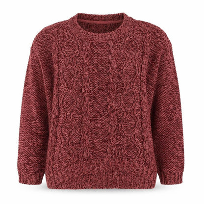 MiM Womens Red Round Neck Acrylic Pullover Jumper Size XL