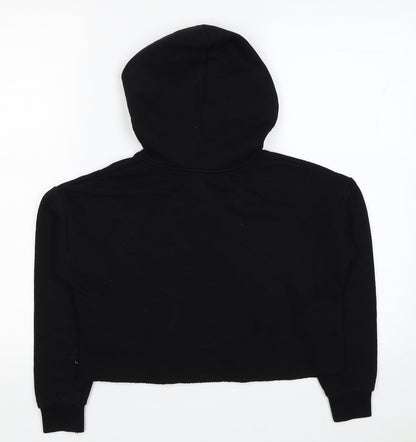 New Look Girls Black Cotton Pullover Hoodie Size 10-11 Years Pullover - Friends