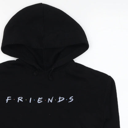 New Look Girls Black Cotton Pullover Hoodie Size 10-11 Years Pullover - Friends