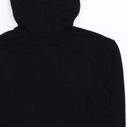 New Look Girls Black Cotton Pullover Hoodie Size 10-11 Years Pullover - Friends