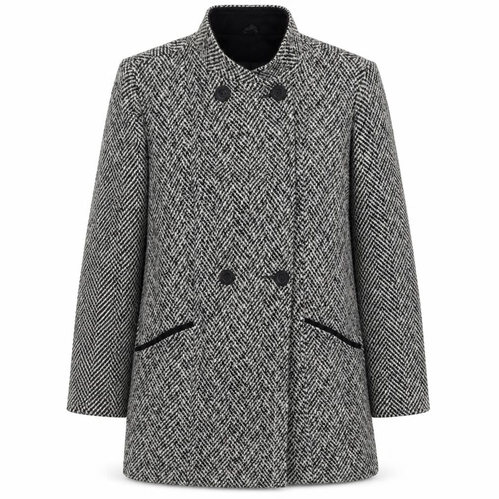 Womens UK Size 12 BHS Black Pea Coat