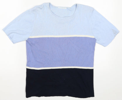 Womens UK Size 14 BHS Blue Basic T-Shirt