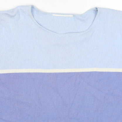 Womens UK Size 14 BHS Blue Basic T-Shirt