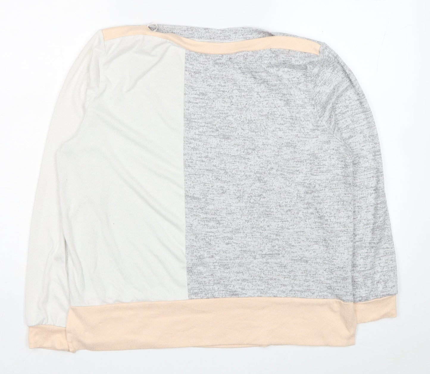 TU Womens Multicoloured Boat Neck Polyester Pullover Jumper Size 14