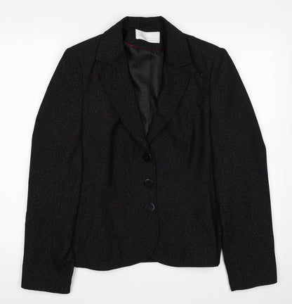 Womens UK Size 14 AMARANTO Regular Black Blazer