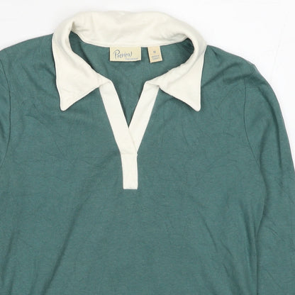 Womens UK Size M Preview Blue Basic Polo