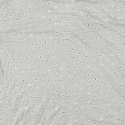 Bonmarché Womens Green Geometric Polyester Jersey T-Shirt Size 16 V-Neck