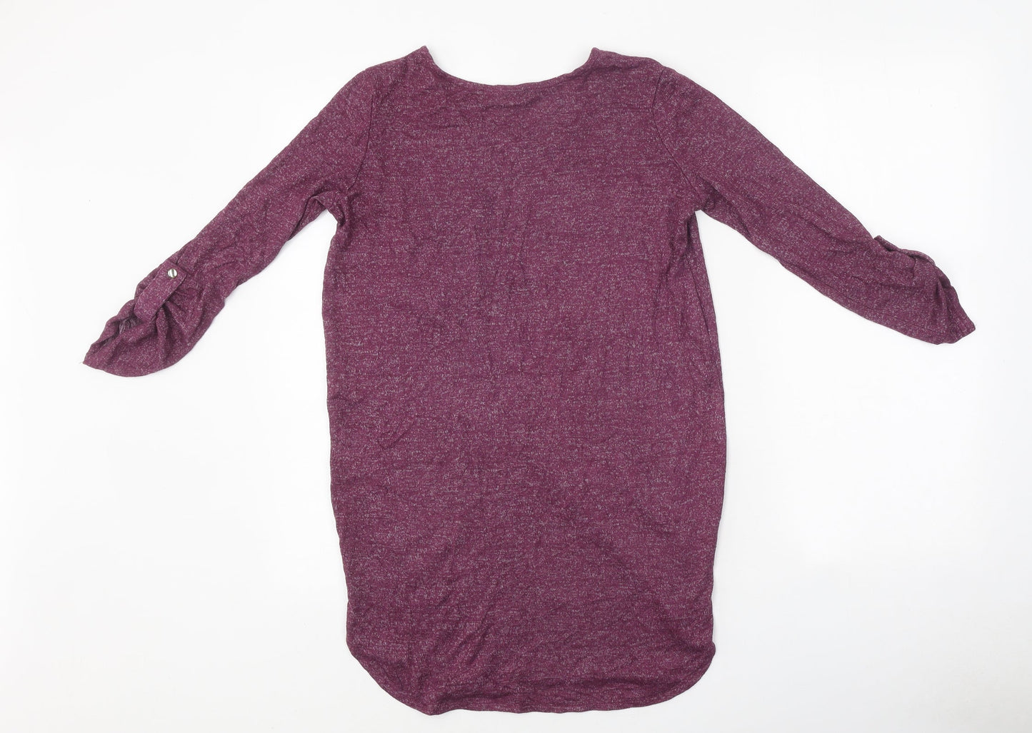 Primark Womens Purple Polyester Basic T-Shirt Size XS Round Neck