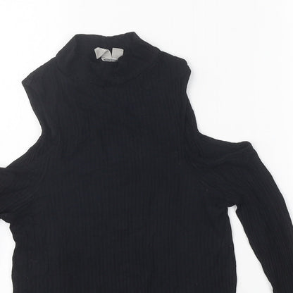 Womens UK Size 4 ASOS Black Basic T-Shirt