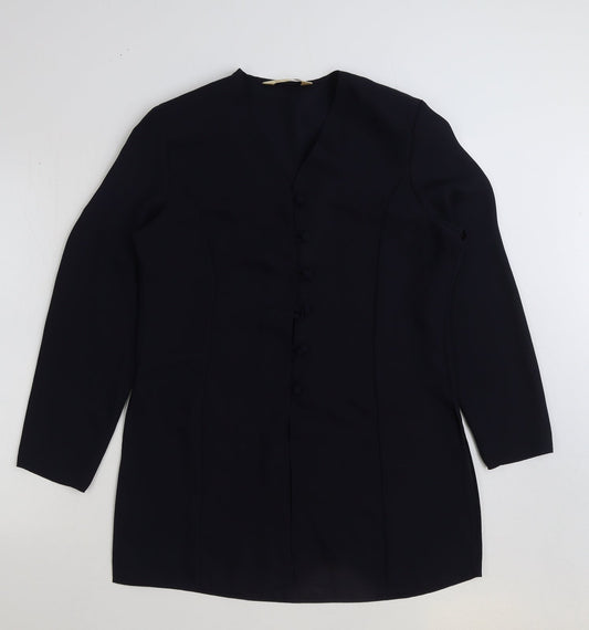 Womens UK Size 14 BHS Blue Basic Blouse