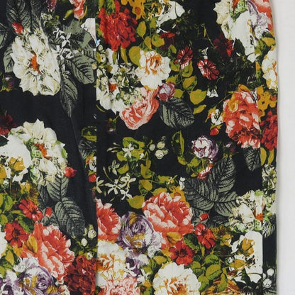 Marks and Spencer Womens Multicoloured Floral Polyester Straight & Pencil Skirt Size 32 in Zip