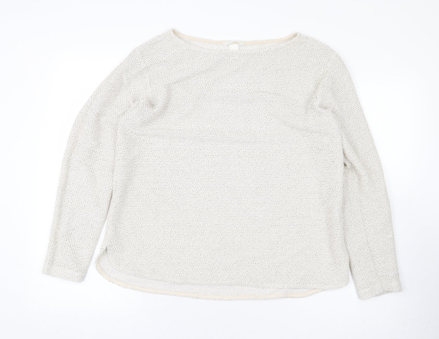 H&M Womens Beige Cotton Pullover Sweatshirt Size M Pullover