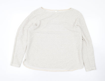 H&M Womens Beige Cotton Pullover Sweatshirt Size M Pullover