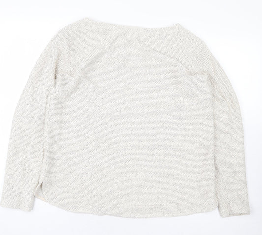 H&M Womens Beige Cotton Pullover Sweatshirt Size M Pullover