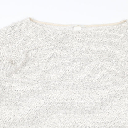 H&M Womens Beige Cotton Pullover Sweatshirt Size M Pullover