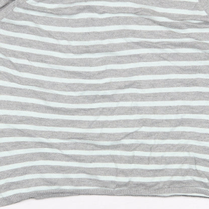 Gap Womens Grey Striped Cotton Pullover Sweatshirt Size M Pullover