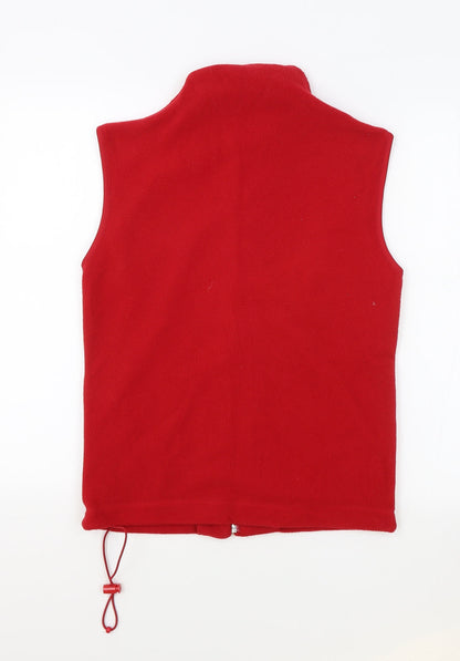 Active Womens Red Gilet Coat Size 12 Zip
