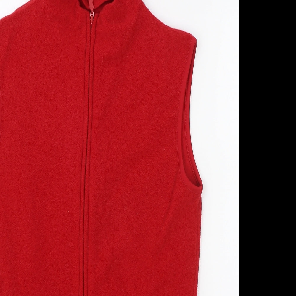 Active Womens Red Gilet Coat Size 12 Zip