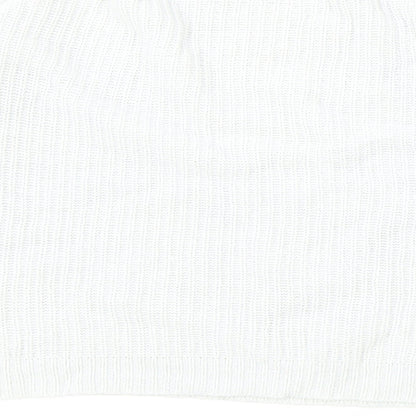 TU Womens Blue Round Neck Cotton Pullover Jumper Size 10 - Lace Detail