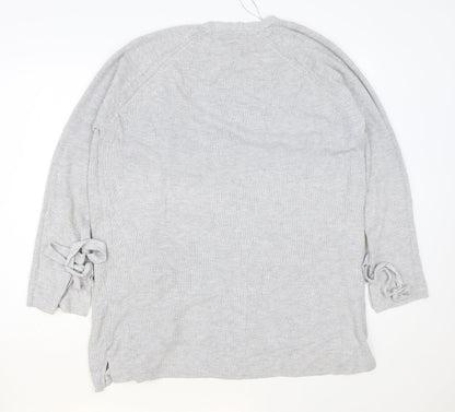 George Womens Grey V-Neck Viscose Cardigan Jumper Size 14