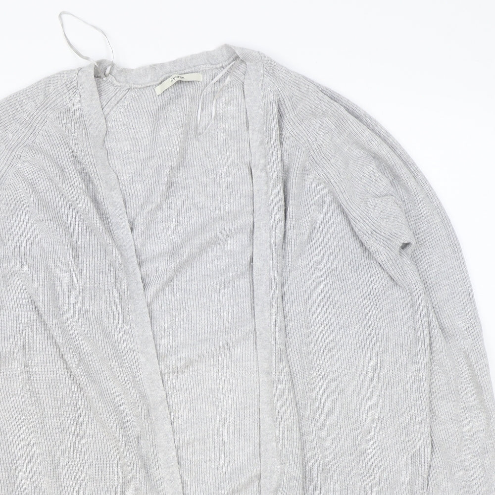 George Womens Grey V-Neck Viscose Cardigan Jumper Size 14