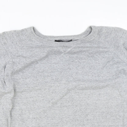 George Womens Grey Round Neck Cotton Pullover Jumper Size XL