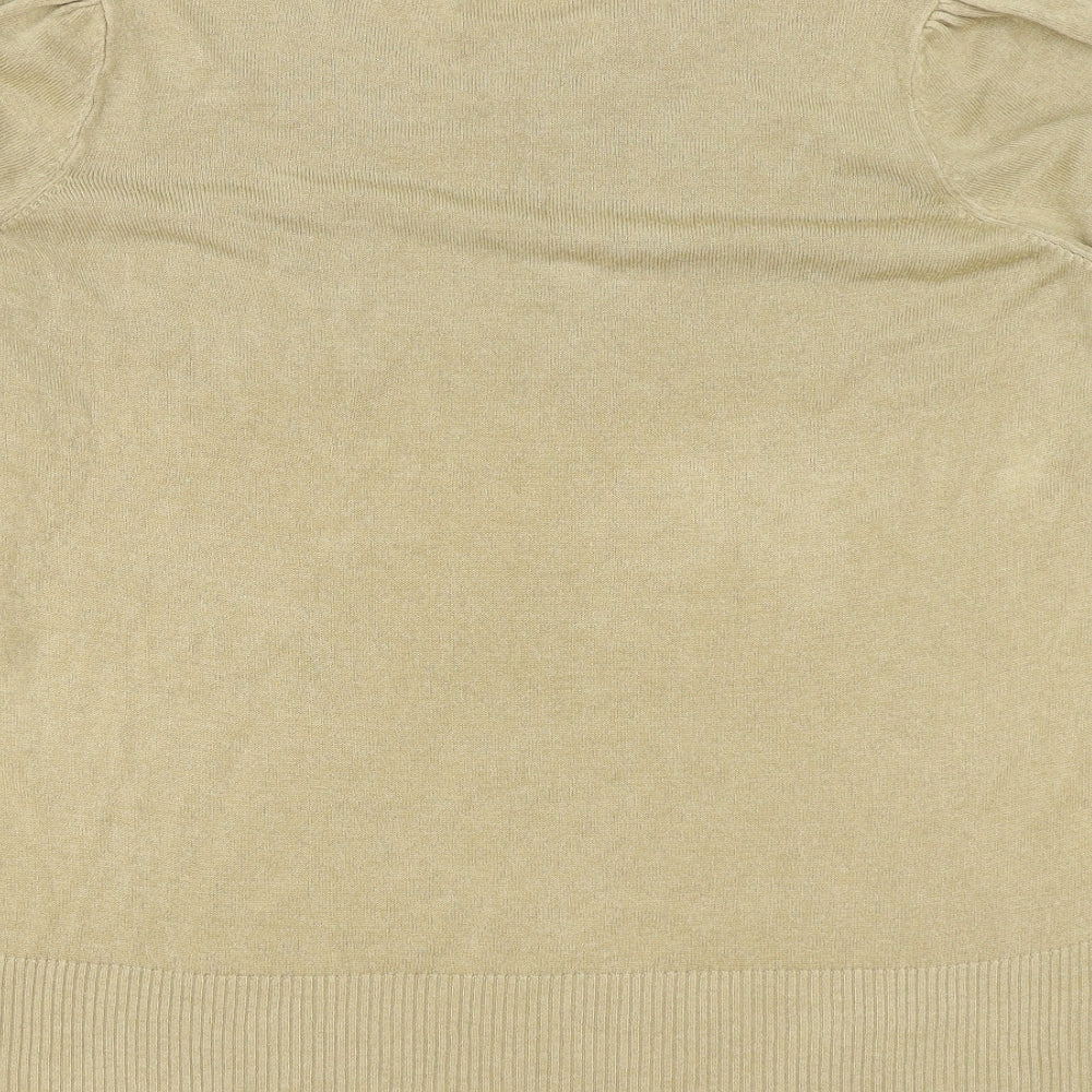 George Womens Brown Round Neck Acrylic Pullover Jumper Size 20