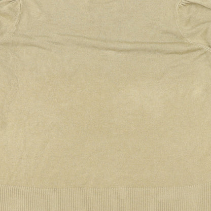 George Womens Brown Round Neck Acrylic Pullover Jumper Size 20