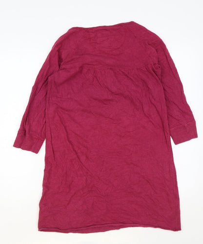 Jack Wills Womens Pink Cotton Basic T-Shirt Size 12 Round Neck