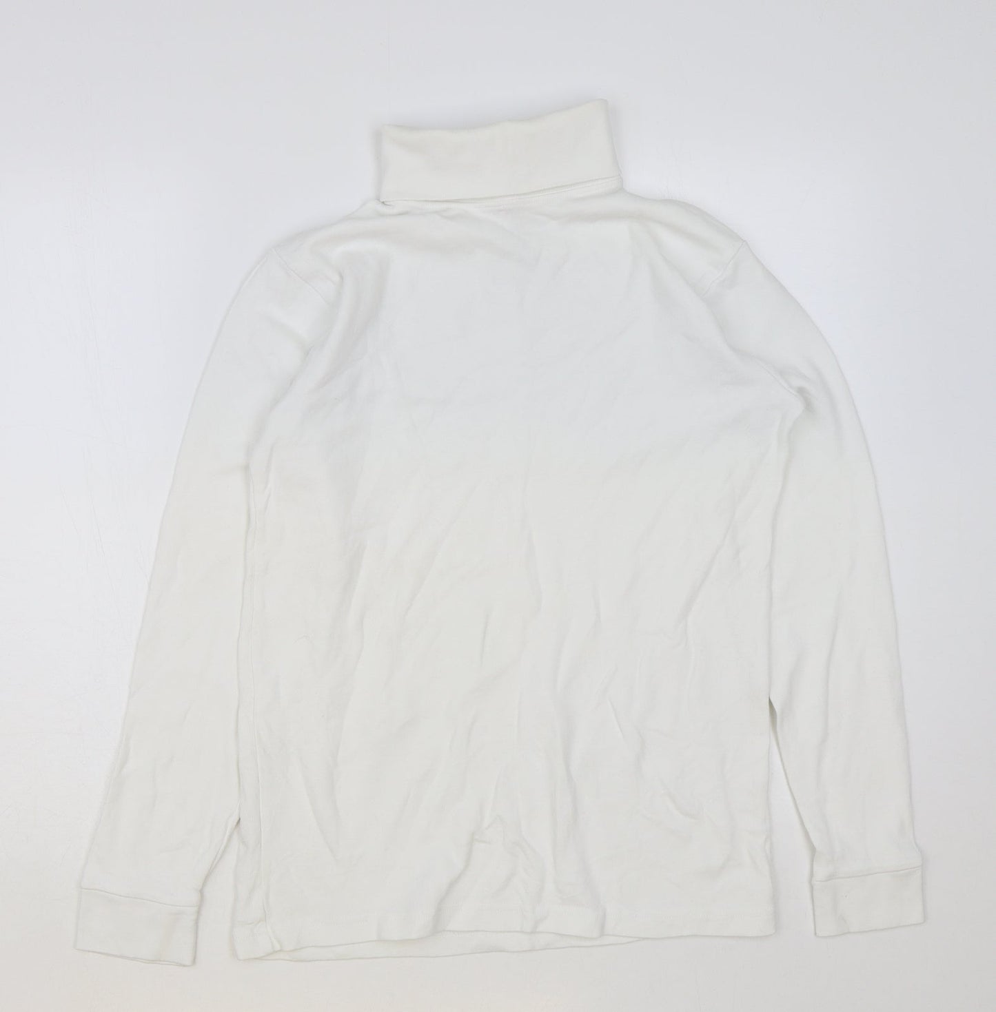 Crane Womens White Cotton Pullover Sweatshirt Size M Pullover