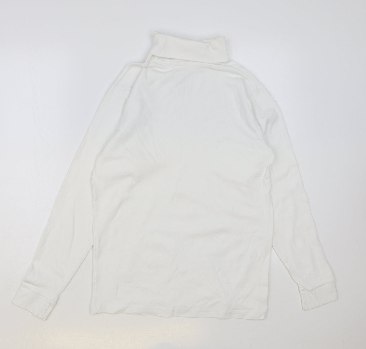 Crane Womens White Cotton Pullover Sweatshirt Size M Pullover