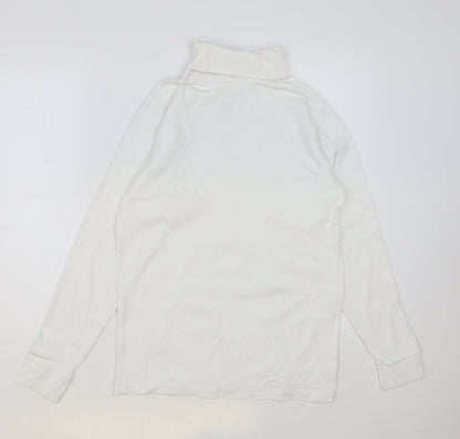 Crane Womens White Cotton Pullover Sweatshirt Size M Pullover