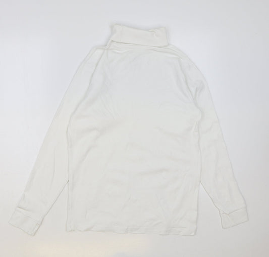 Crane Womens White Cotton Pullover Sweatshirt Size M Pullover