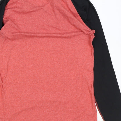 Crane Womens Red Polyester Basic T-Shirt Size S Round Neck Pullover