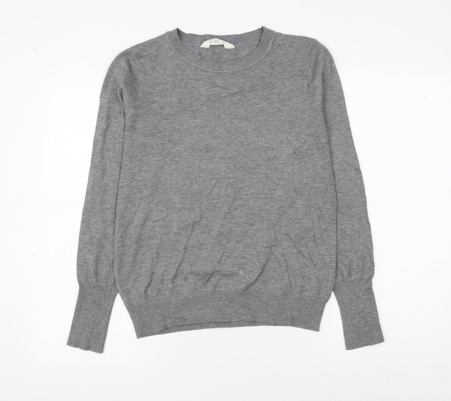 Primark Womens Grey Round Neck Polyester Pullover Jumper Size 10