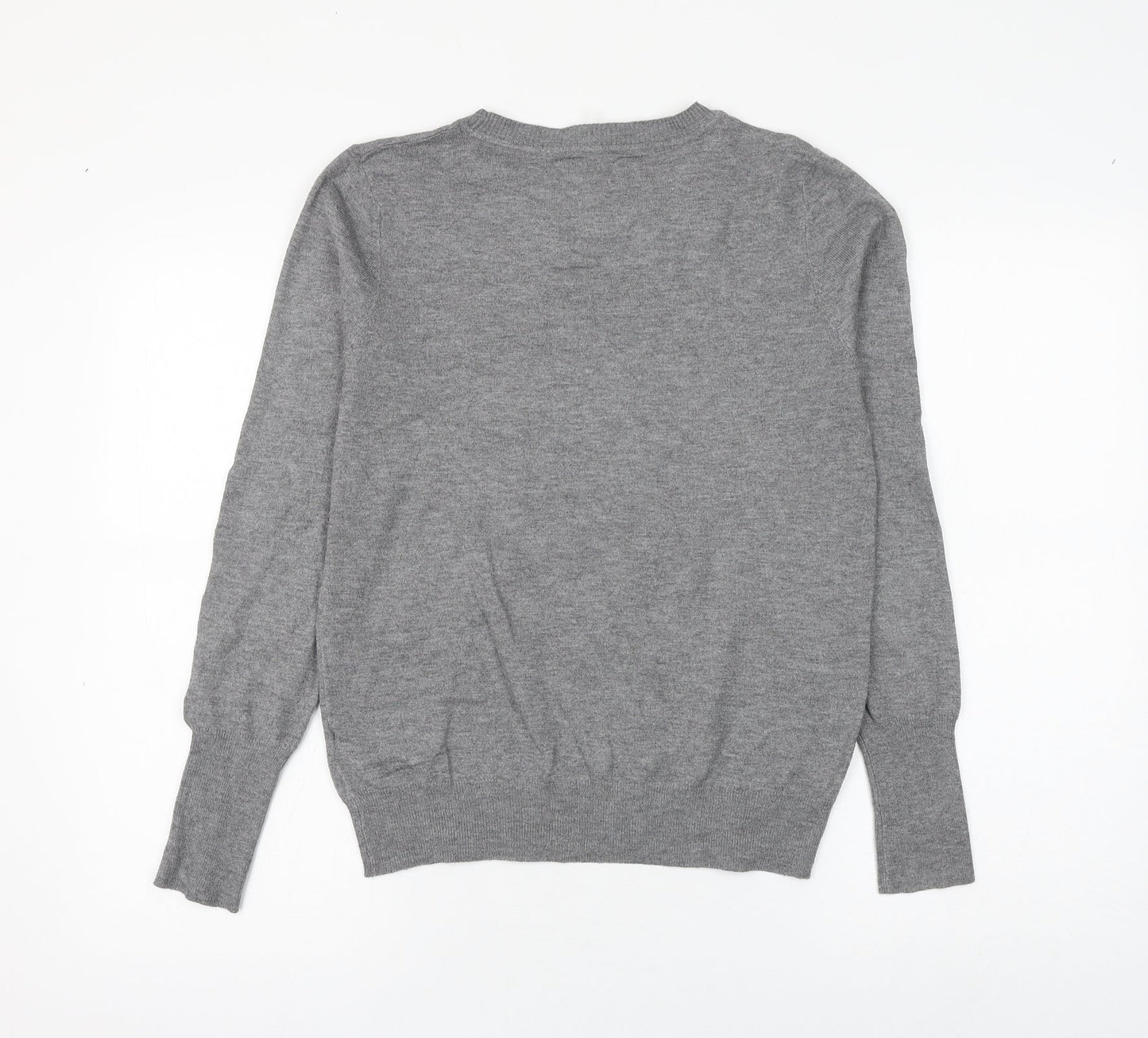 Primark Womens Grey Round Neck Polyester Pullover Jumper Size 10