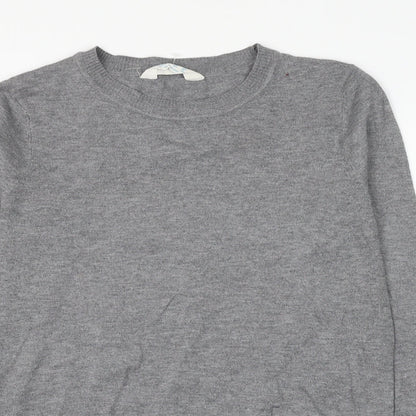 Primark Womens Grey Round Neck Polyester Pullover Jumper Size 10