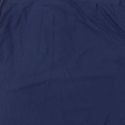 F&F Mens Blue Polyester Button-Up Size 42 Collared Button