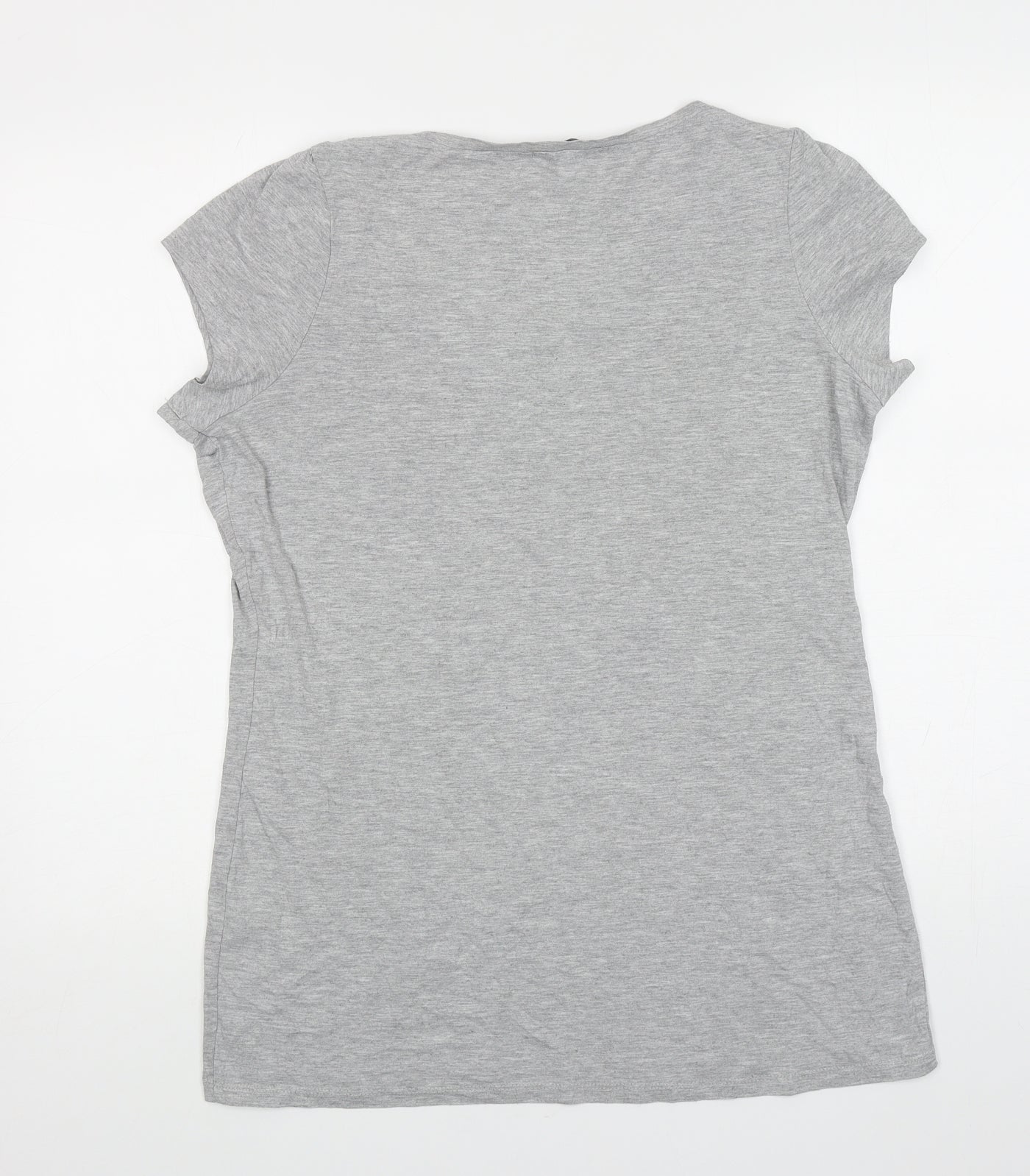 George Womens Grey Cotton Basic T-Shirt Size 18 Scoop Neck - Pudsey