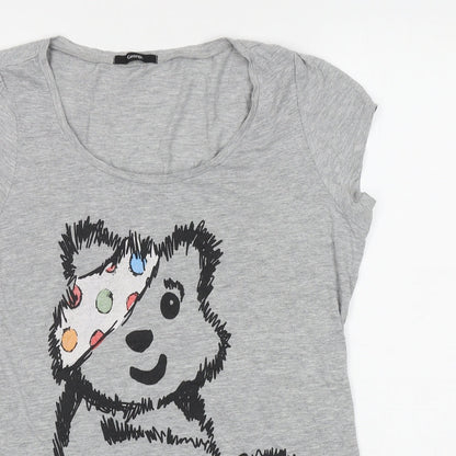 George Womens Grey Cotton Basic T-Shirt Size 18 Scoop Neck - Pudsey
