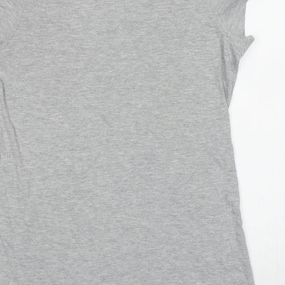George Womens Grey Cotton Basic T-Shirt Size 18 Scoop Neck - Pudsey