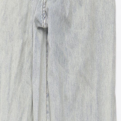 SheIn Womens Blue Cotton Boyfriend Jeans Size XS L27 in Regular Button - Distressed Look