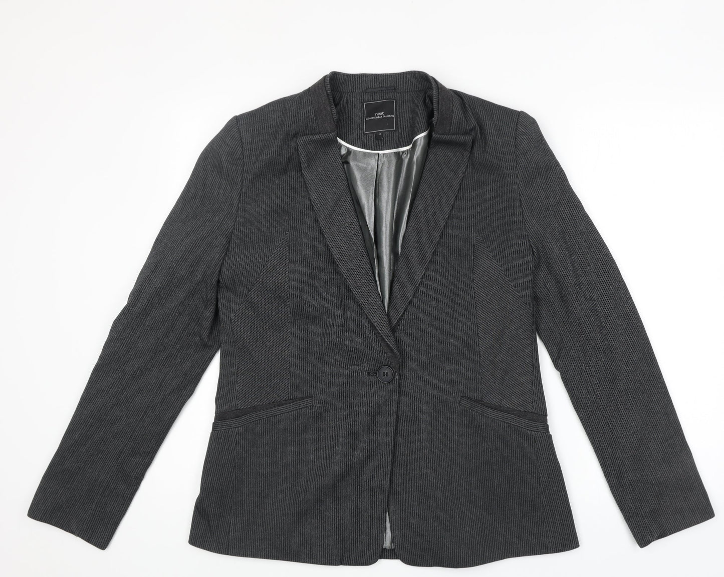 NEXT Womens Grey Polyester Jacket Blazer Size 14