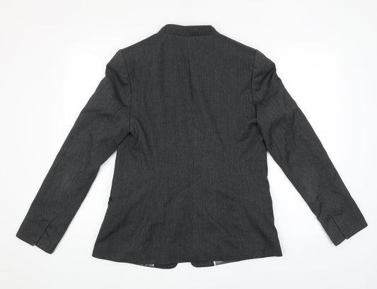 NEXT Womens Grey Polyester Jacket Blazer Size 14