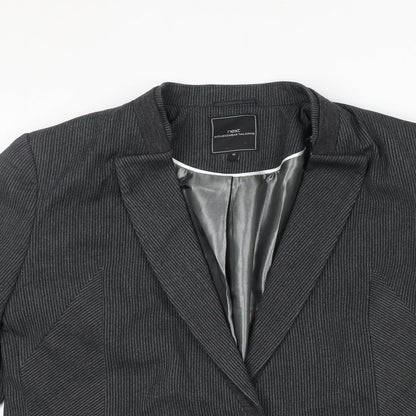 NEXT Womens Grey Polyester Jacket Blazer Size 14