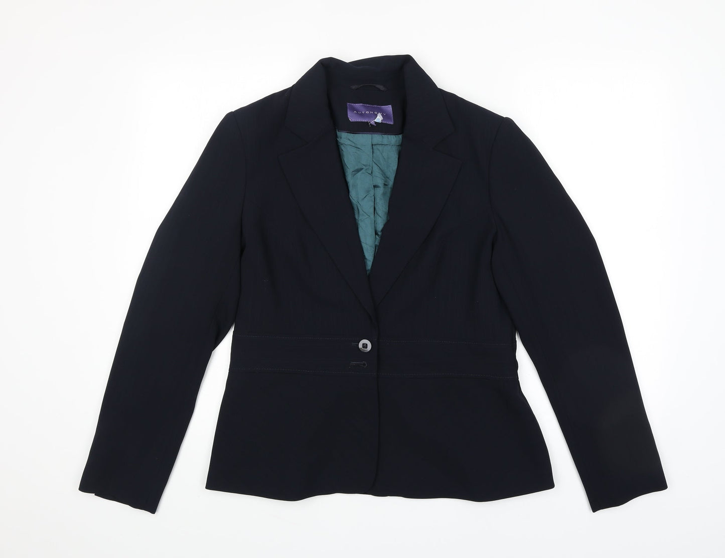 Autonomy Womens Blue Jacket Blazer Size 12 Button