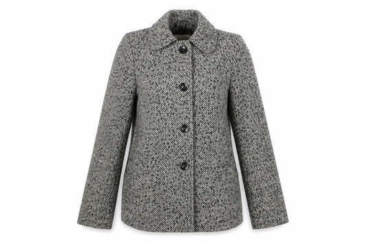 Womens UK Size 8 BHS Grey Pea Coat