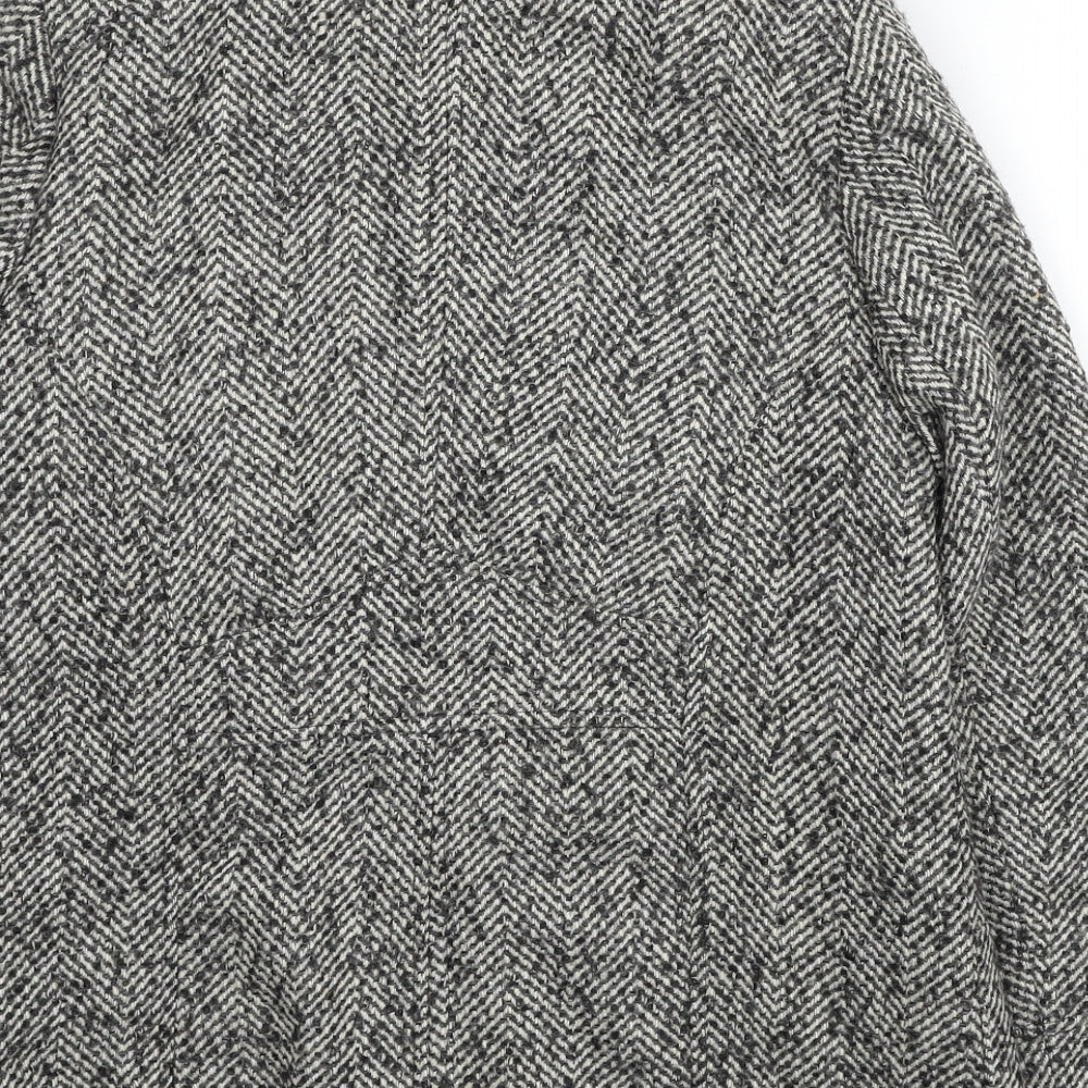 Womens UK Size 8 BHS Grey Pea Coat