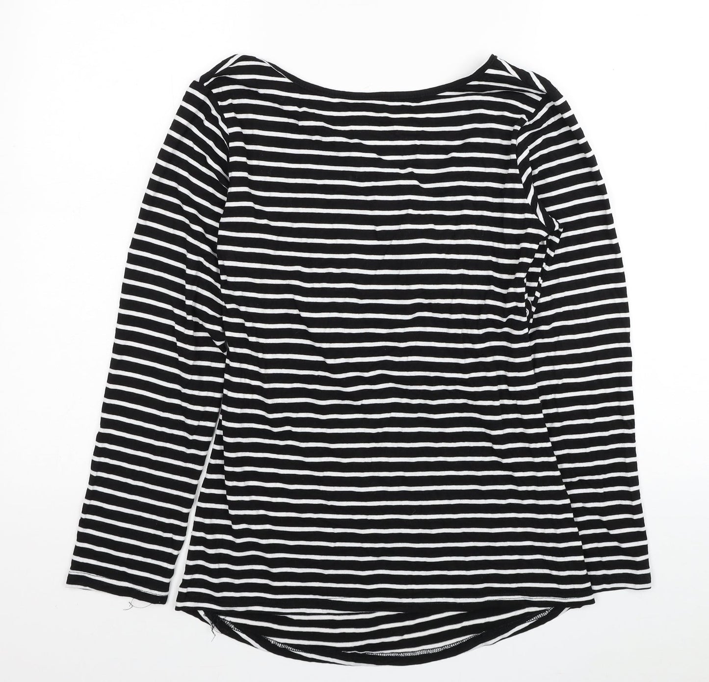 Womens UK Size M Preworn Black Wrap Blouse